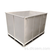 Caja de embalaje de acero rectángulo de reciclaje plegable